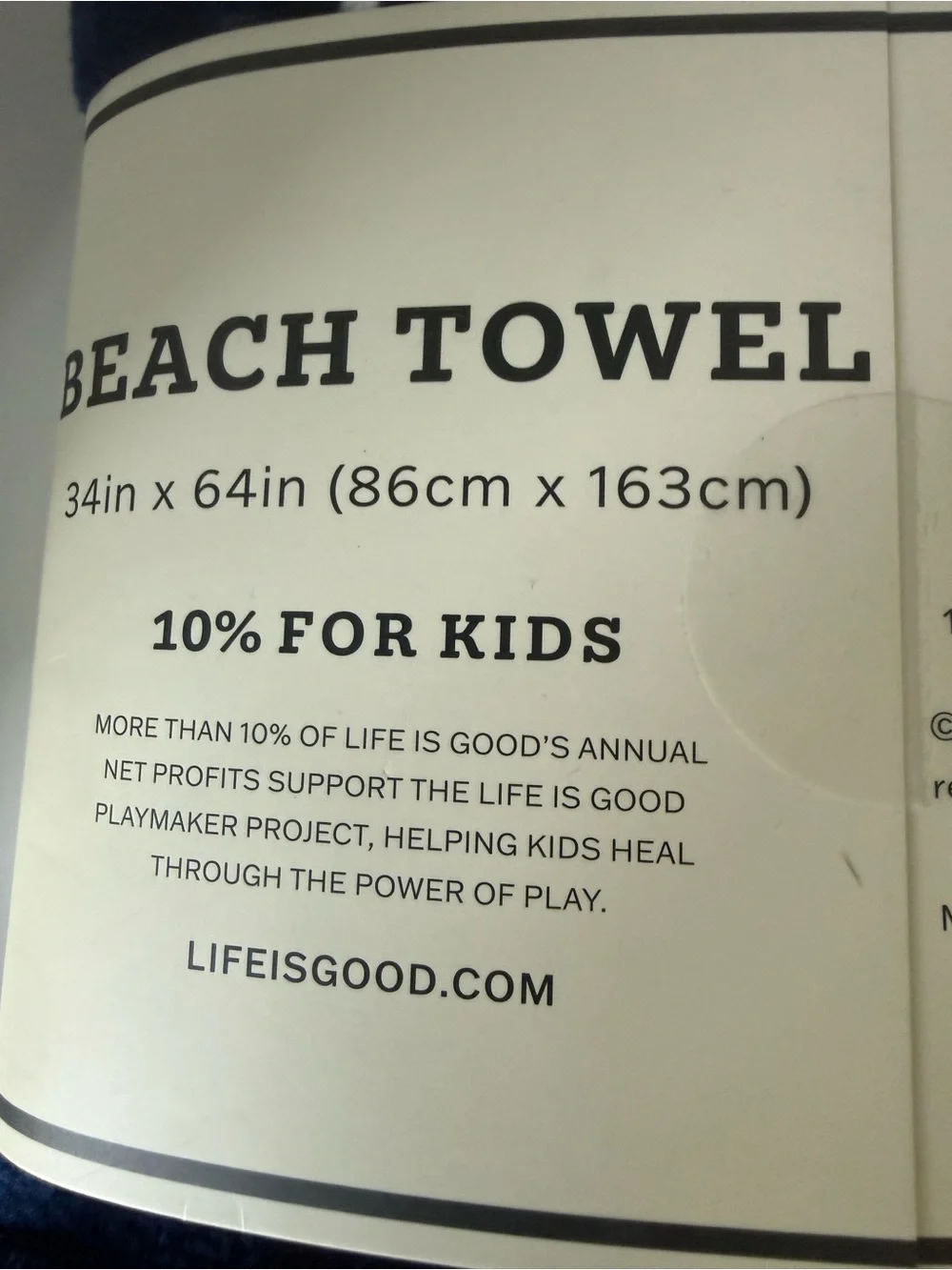 Life Is Good Navy, Red & White Beach Towel